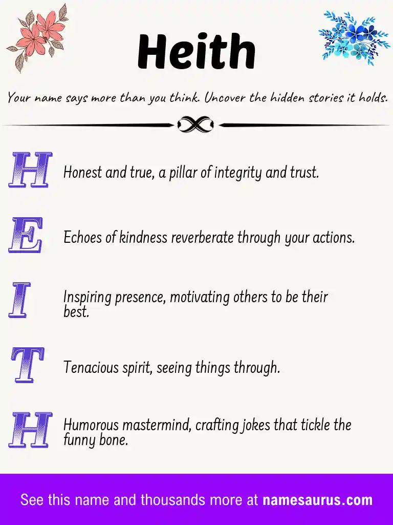 Acrostic poem about Heith.