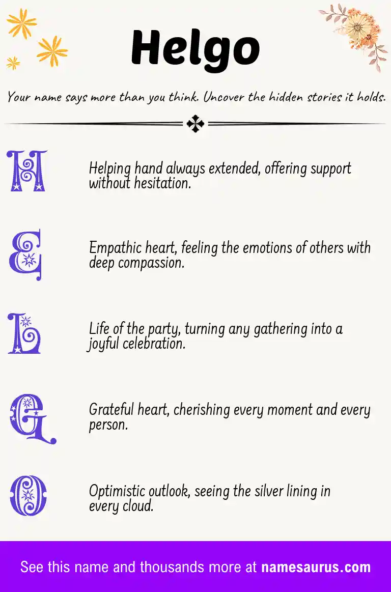 Acrostic poem about Helgo.