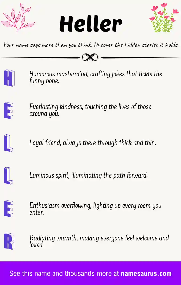 Acrostic poem about Heller.