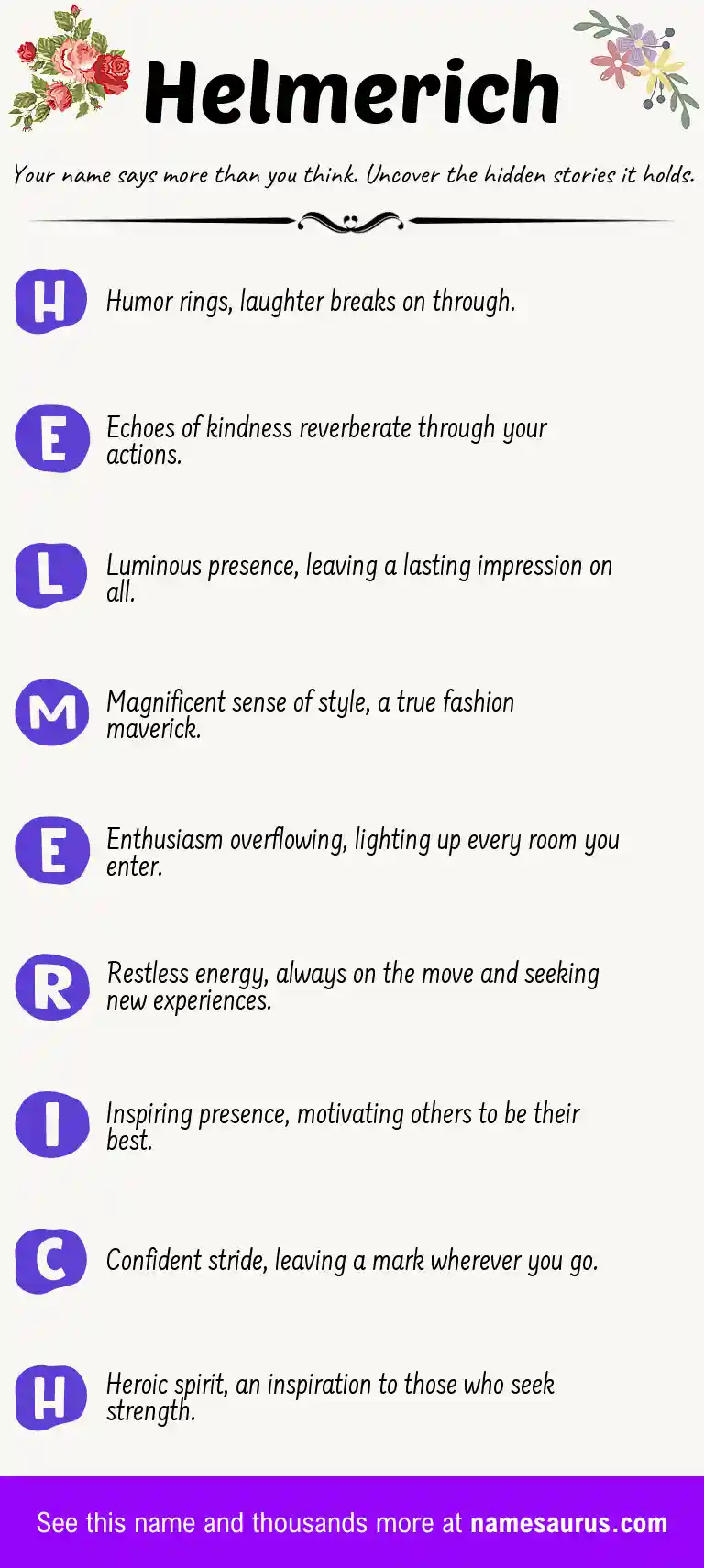 Acrostic poem about Helmerich.