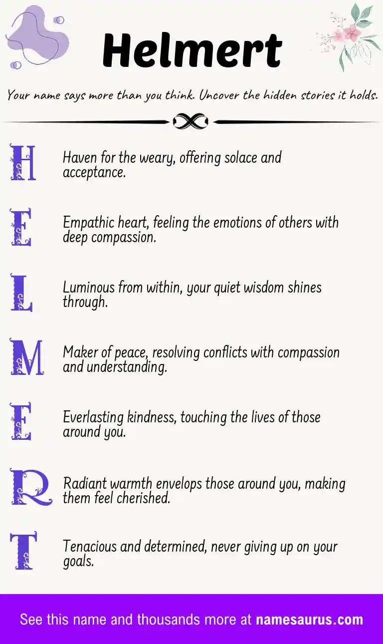 Acrostic poem about Helmert.