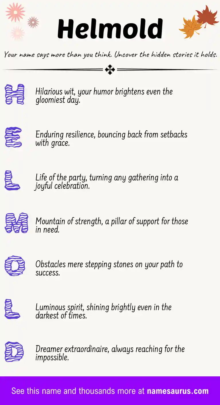 Acrostic poem about Helmold.