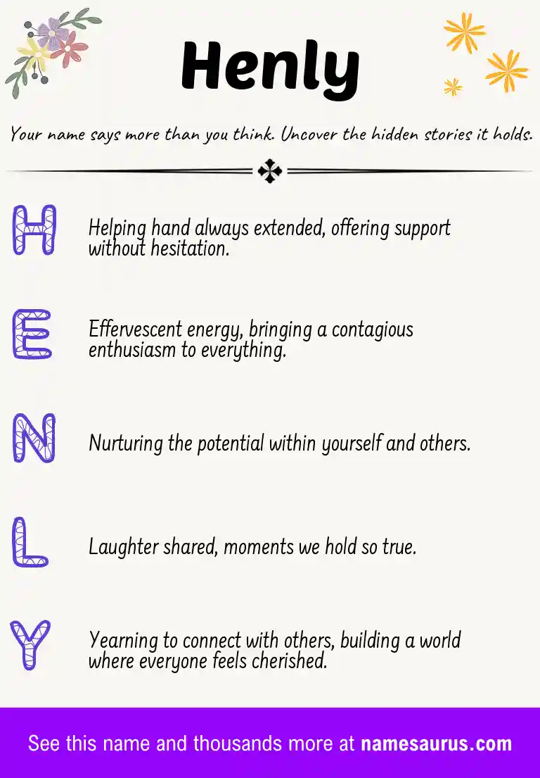Acrostic poem about Henly.