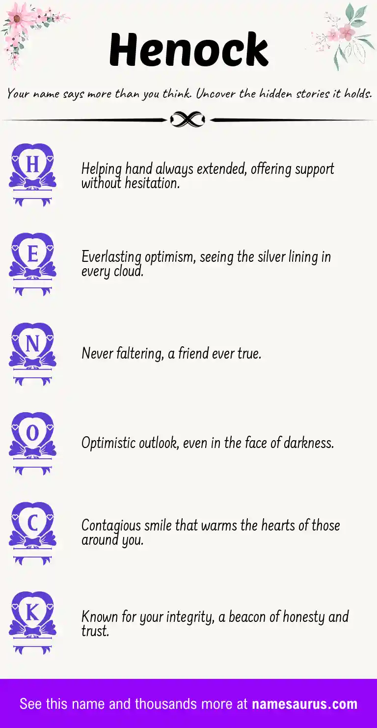Acrostic poem about Henock.