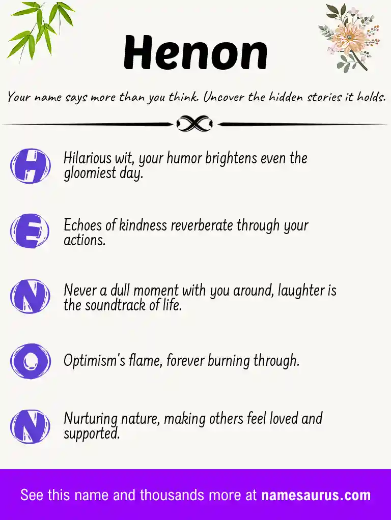 Acrostic poem about Henon.