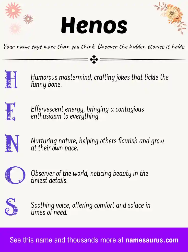Acrostic poem about Henos.