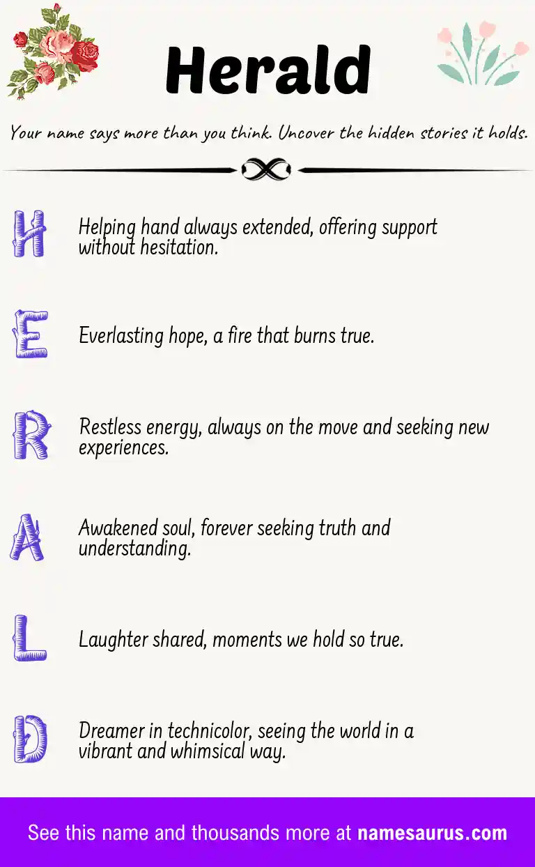 Acrostic poem about Herald.