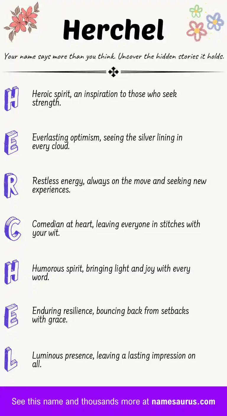 Acrostic poem about Herchel.