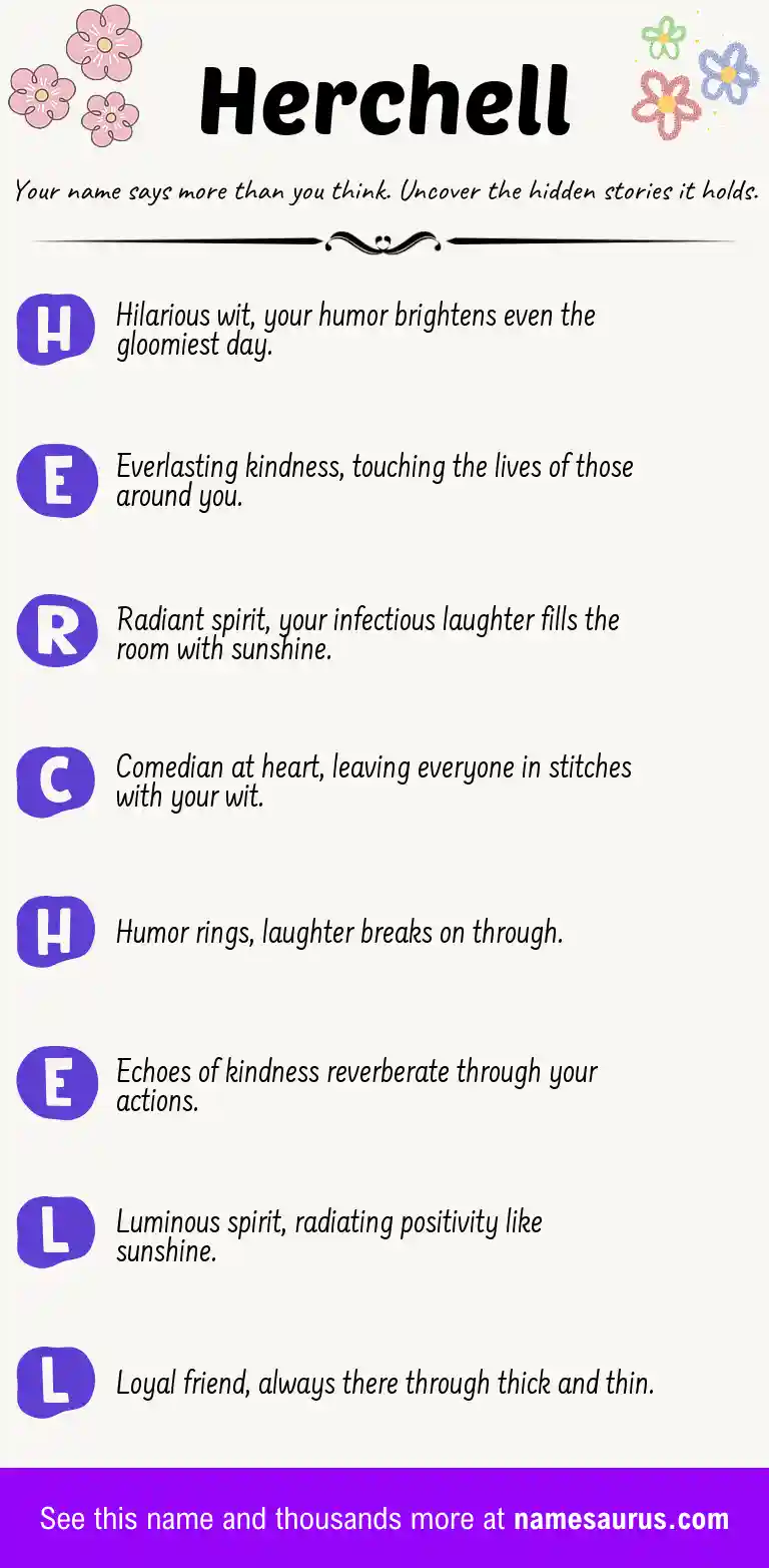 Acrostic poem about Herchell.
