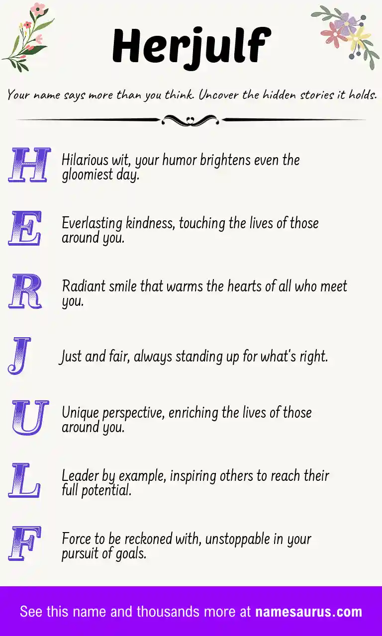 Acrostic poem about Herjulf.