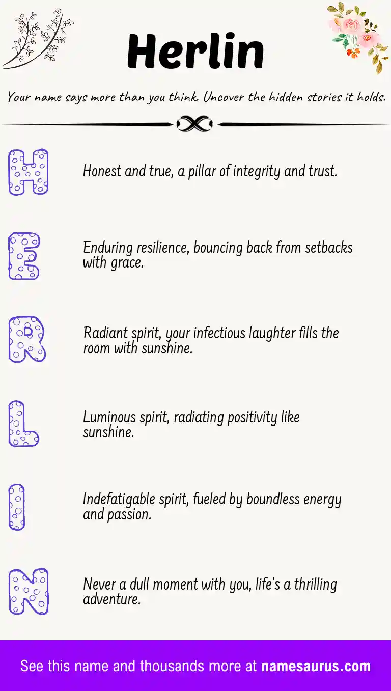 Acrostic poem about Herlin.