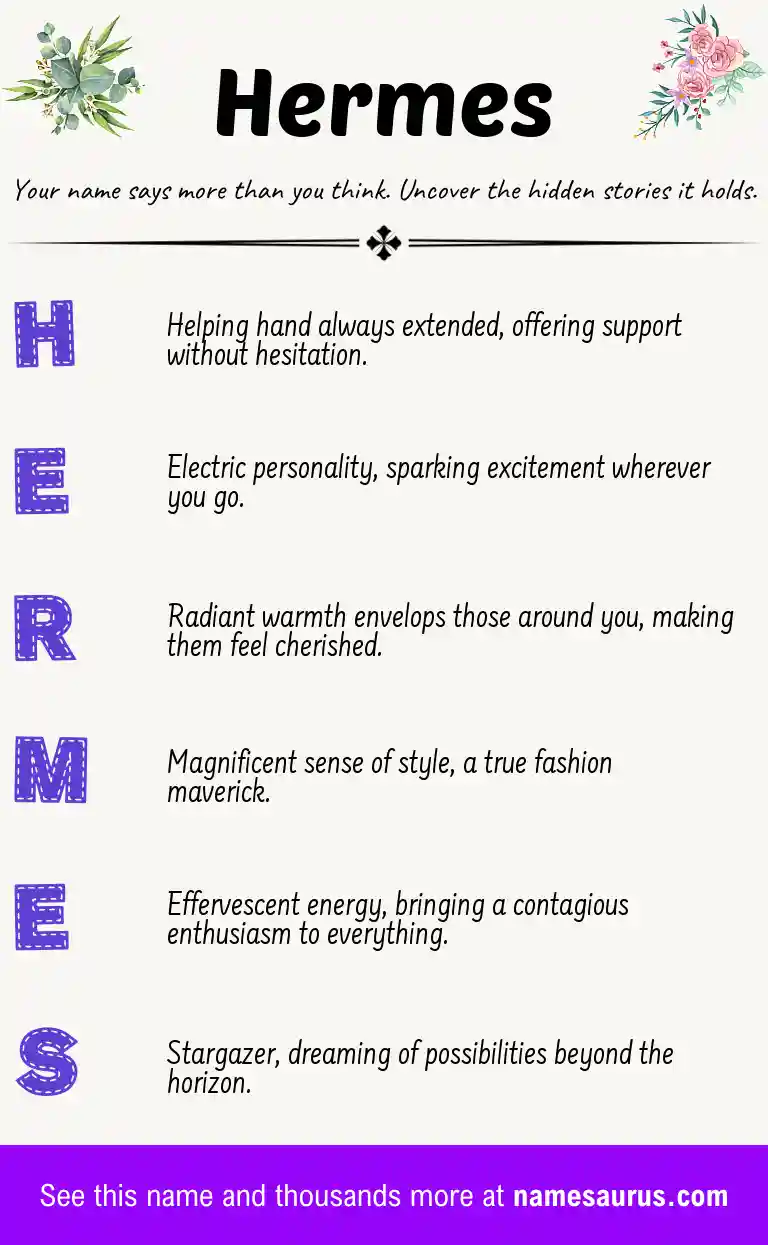 Acrostic poem about Hermes.