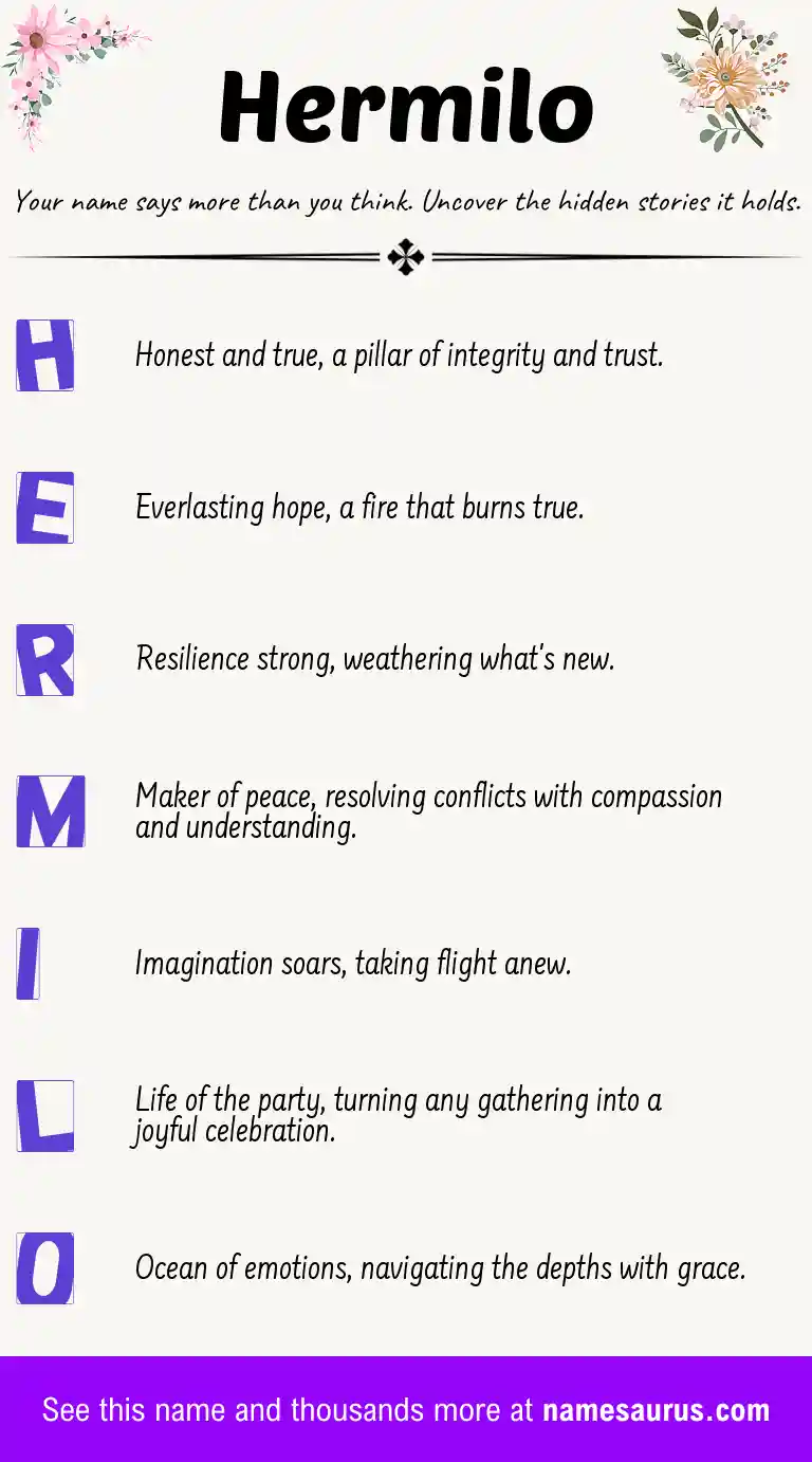 Acrostic poem about Hermilo.