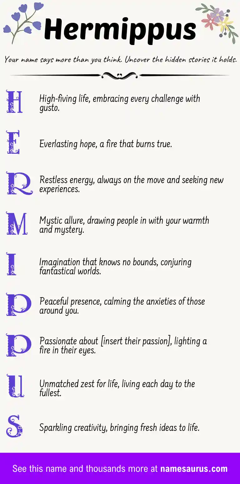 Acrostic poem about Hermippus.