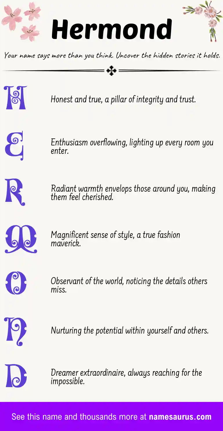Acrostic poem about Hermond.