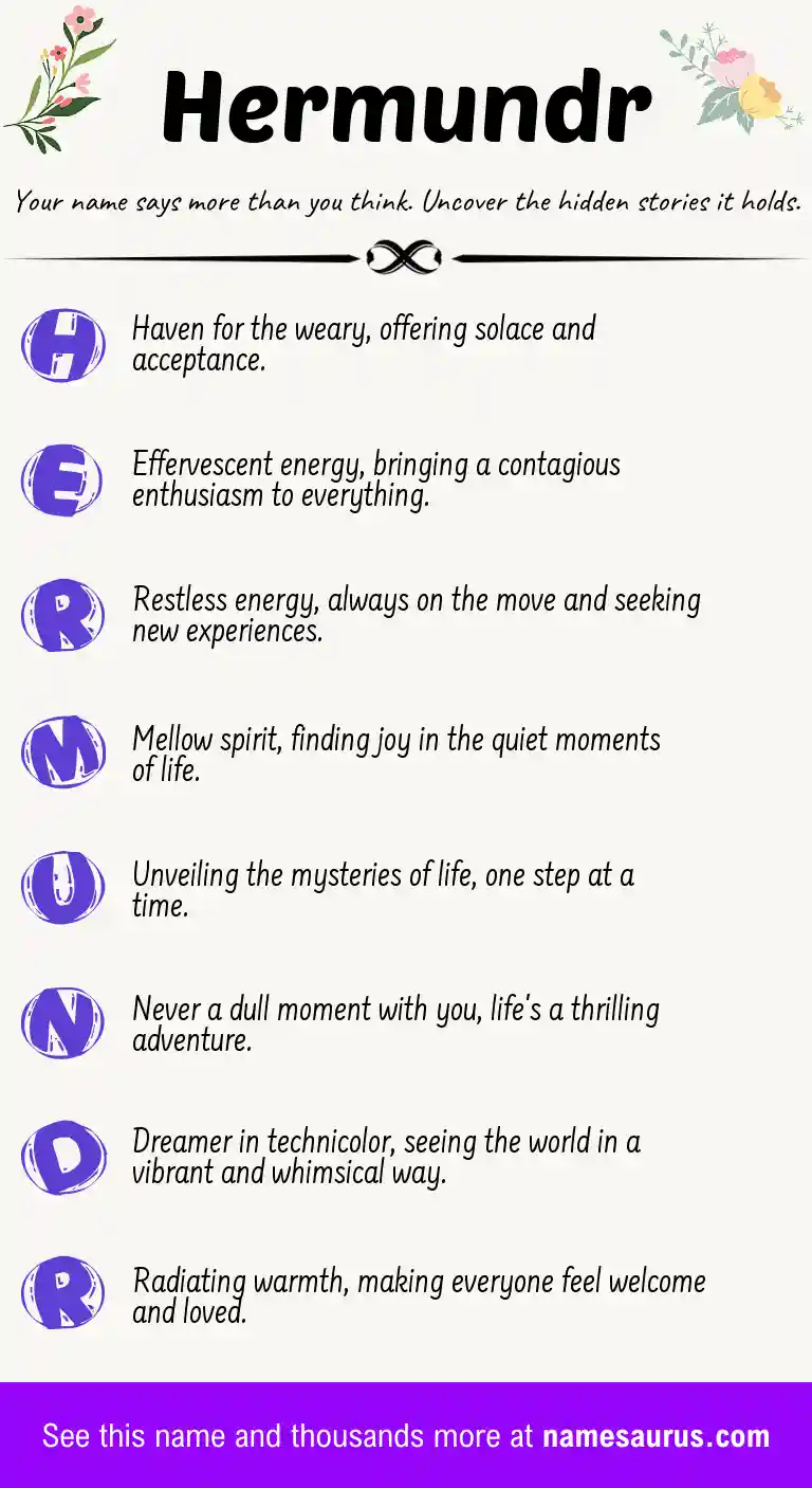 Acrostic poem about Hermundr.