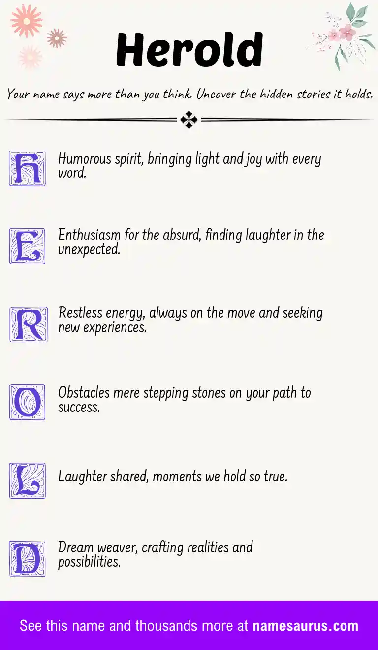 Acrostic poem about Herold.