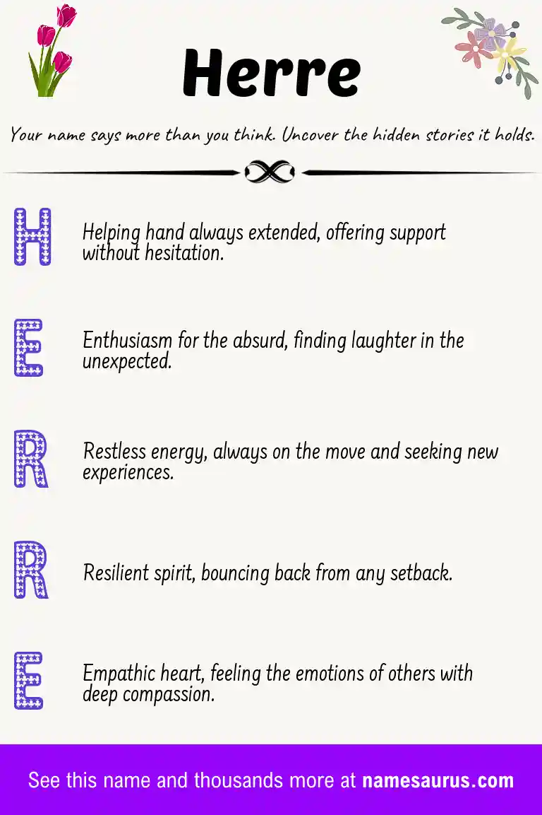 Acrostic poem about Herre.