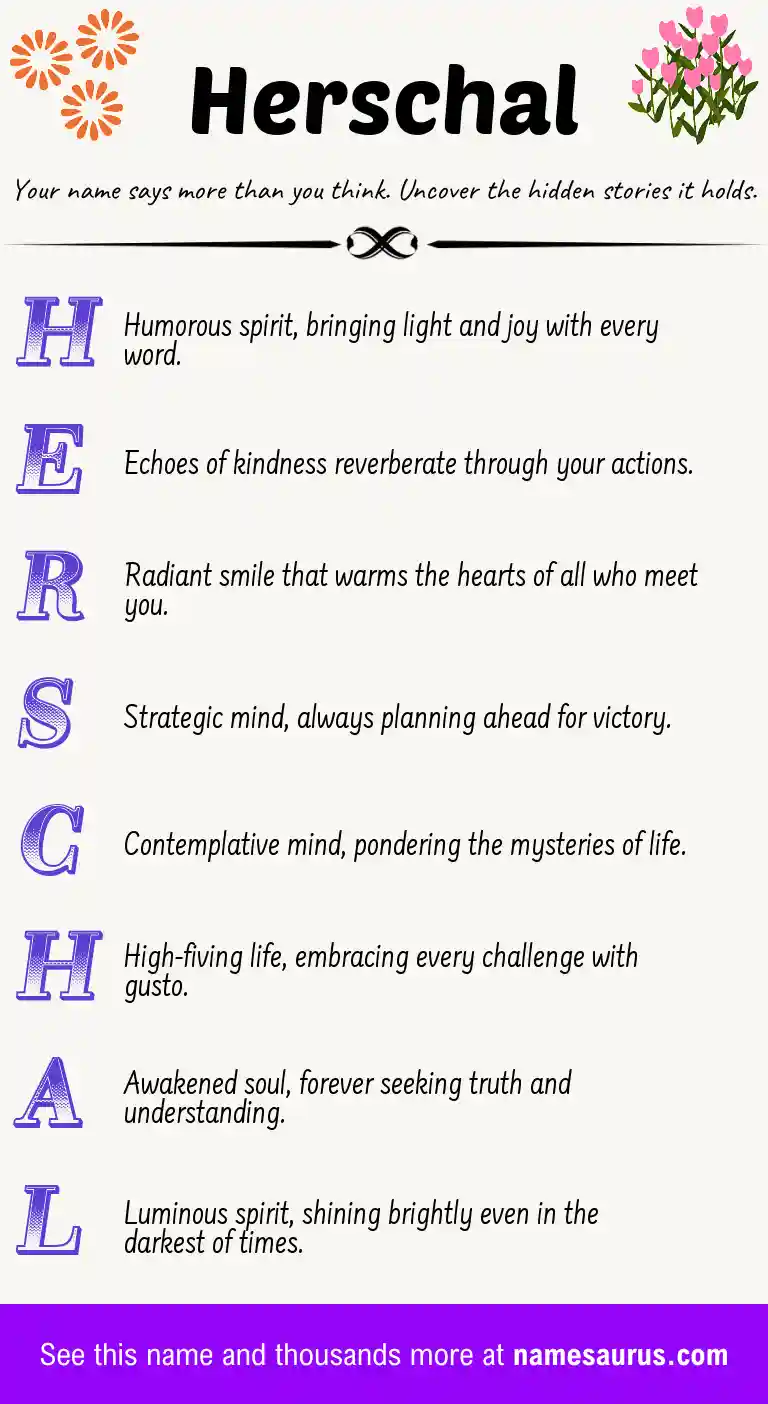 Acrostic poem about Herschal.
