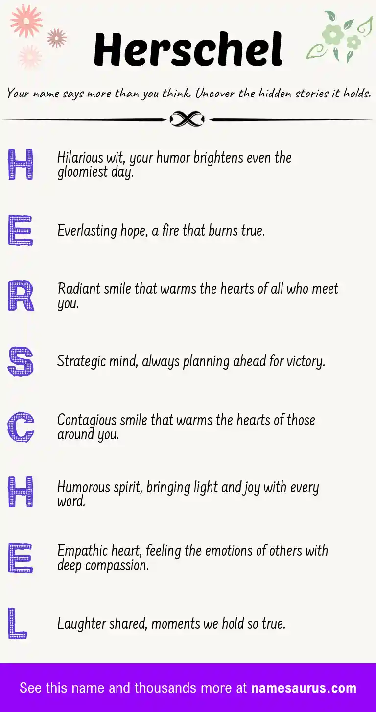 Acrostic poem about Herschel.