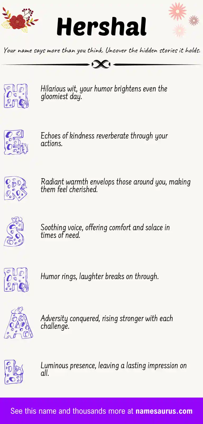 Acrostic poem about Hershal.