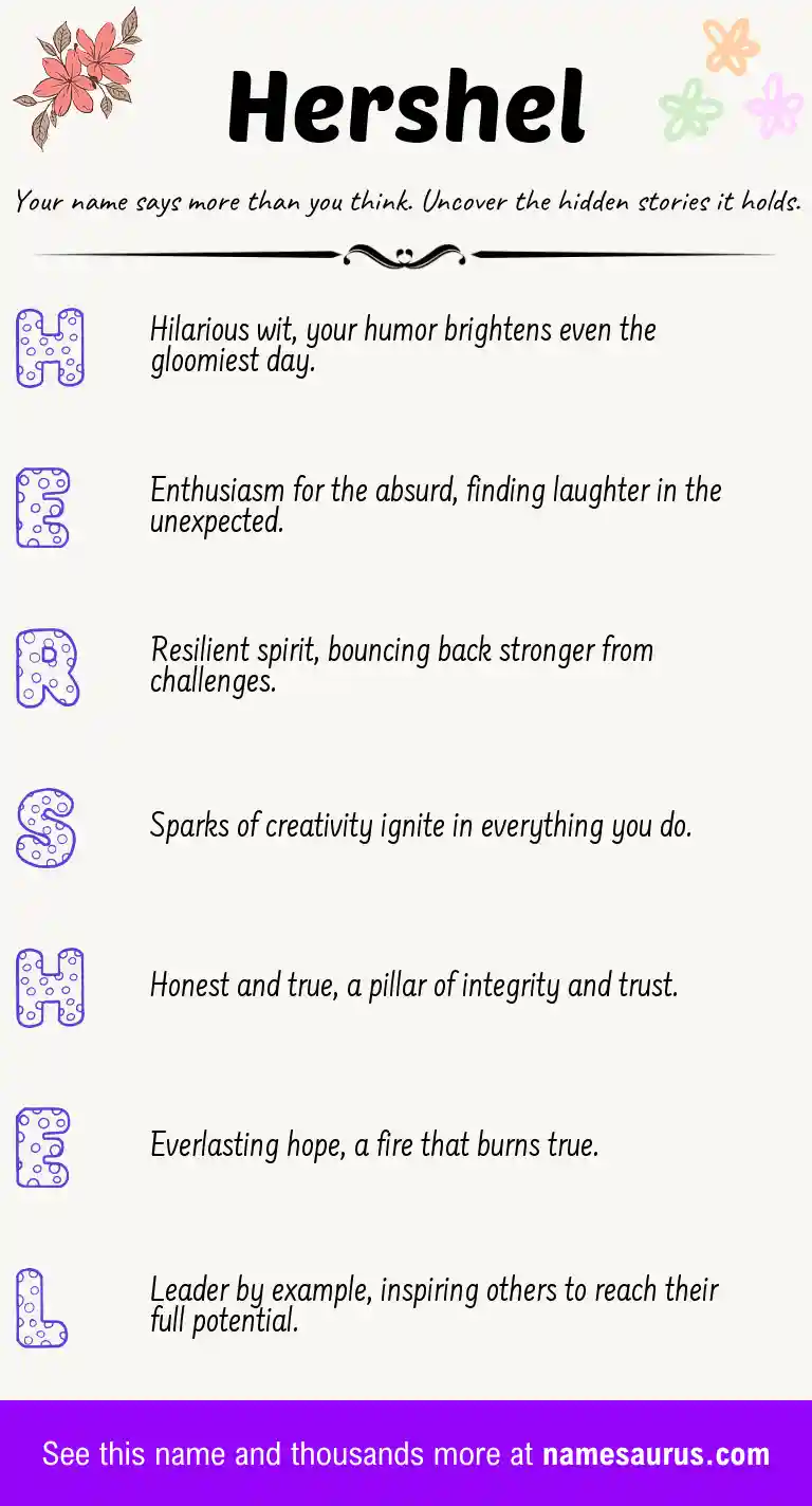 Acrostic poem about Hershel.