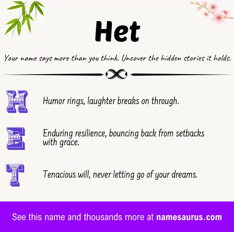Acrostic poem about Het.