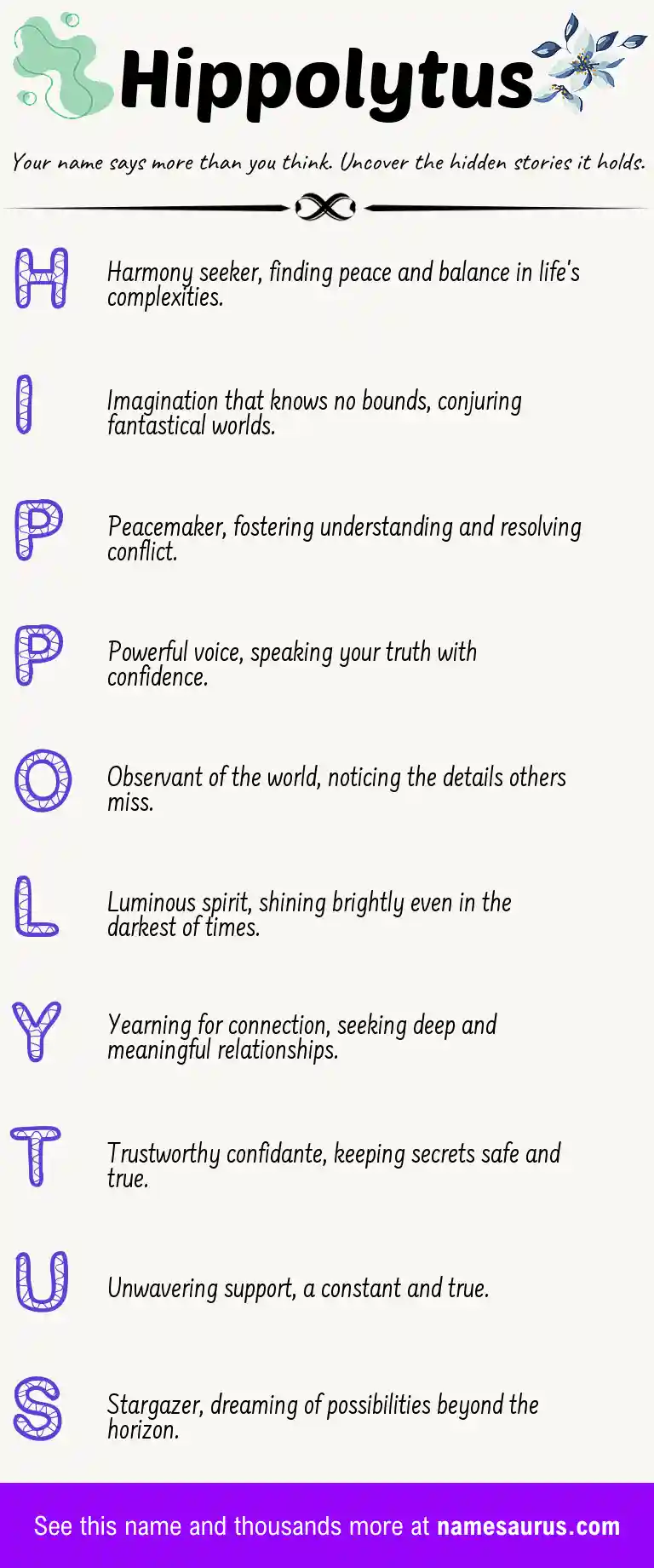 Acrostic poem about Hippolytus.
