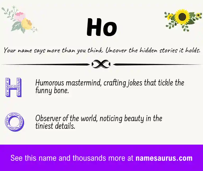 Acrostic poem about Ho.