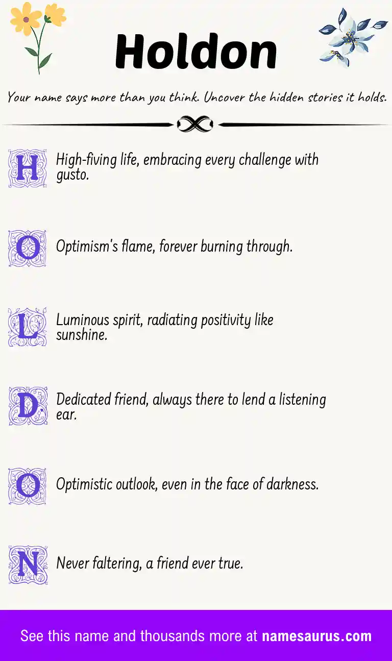 Acrostic poem about Holdon.