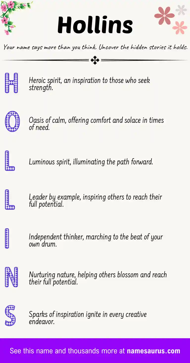 Acrostic poem about Hollins.