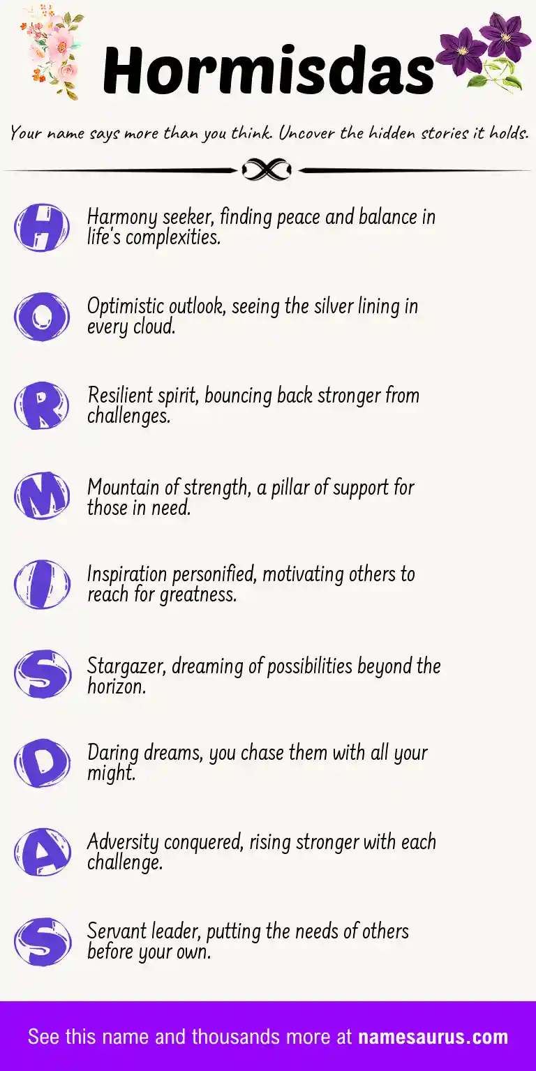 Acrostic poem about Hormisdas.