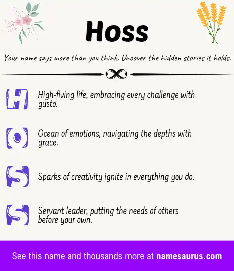 Acrostic poem about Hoss.