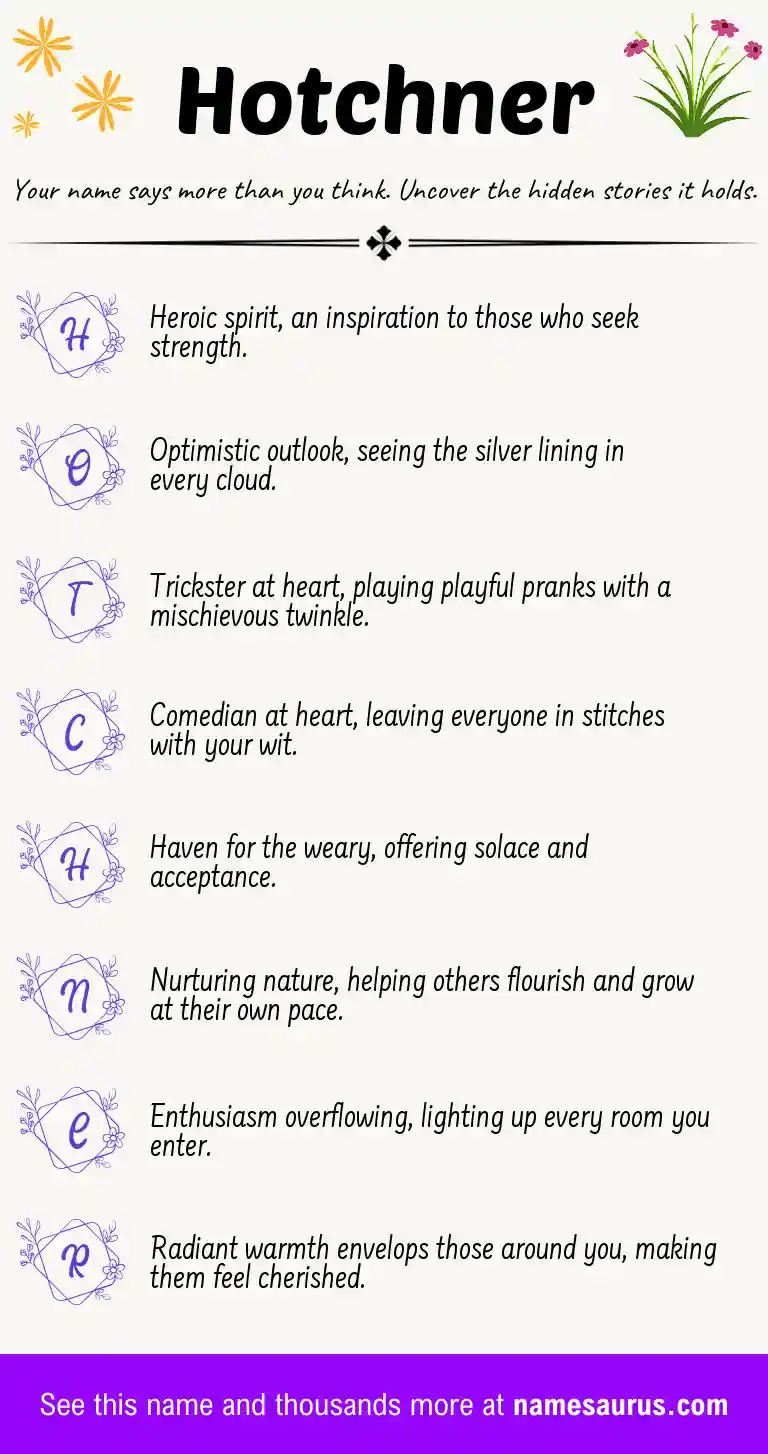 Acrostic poem about Hotchner.