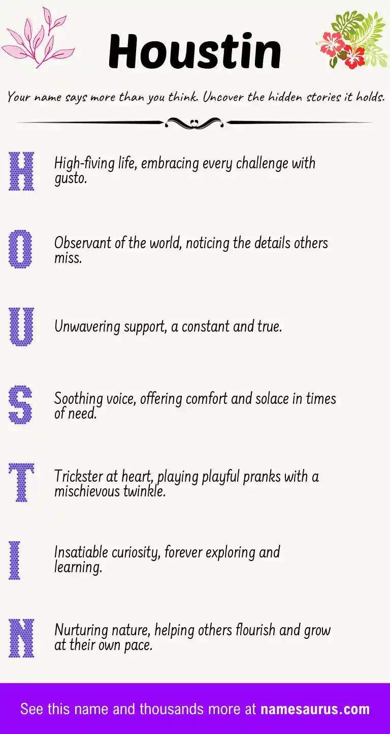 Acrostic poem about Houstin.