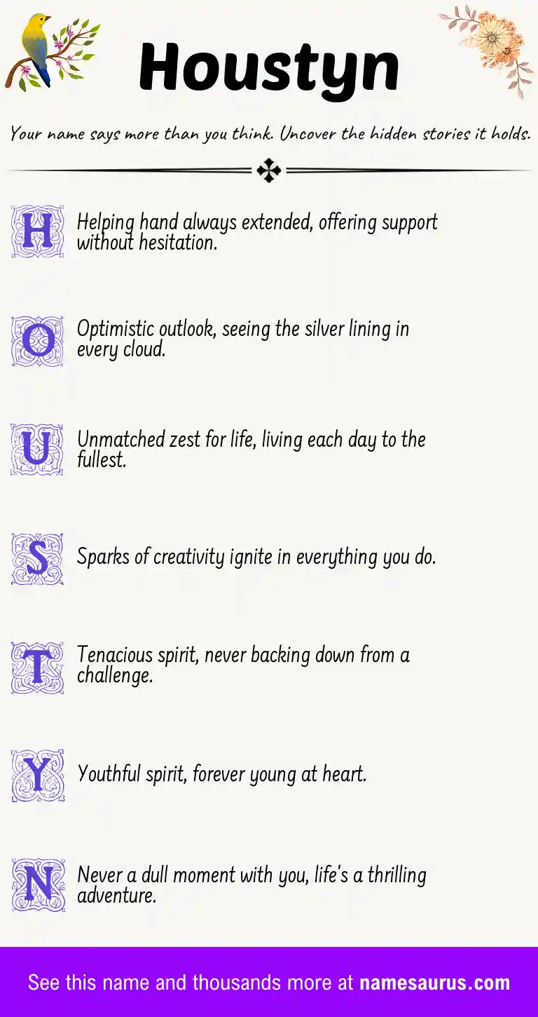 Acrostic poem about Houstyn.