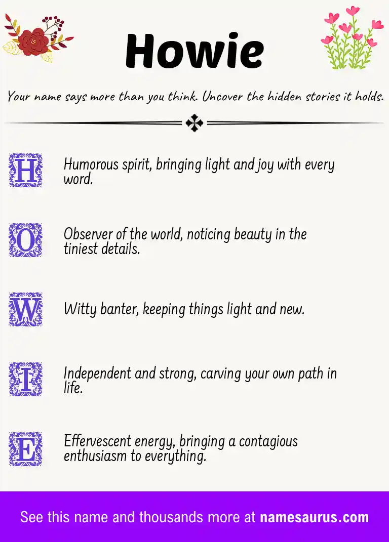 Acrostic poem about Howie.