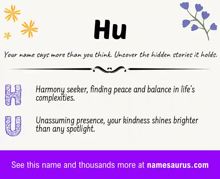 Acrostic poem about Hu.