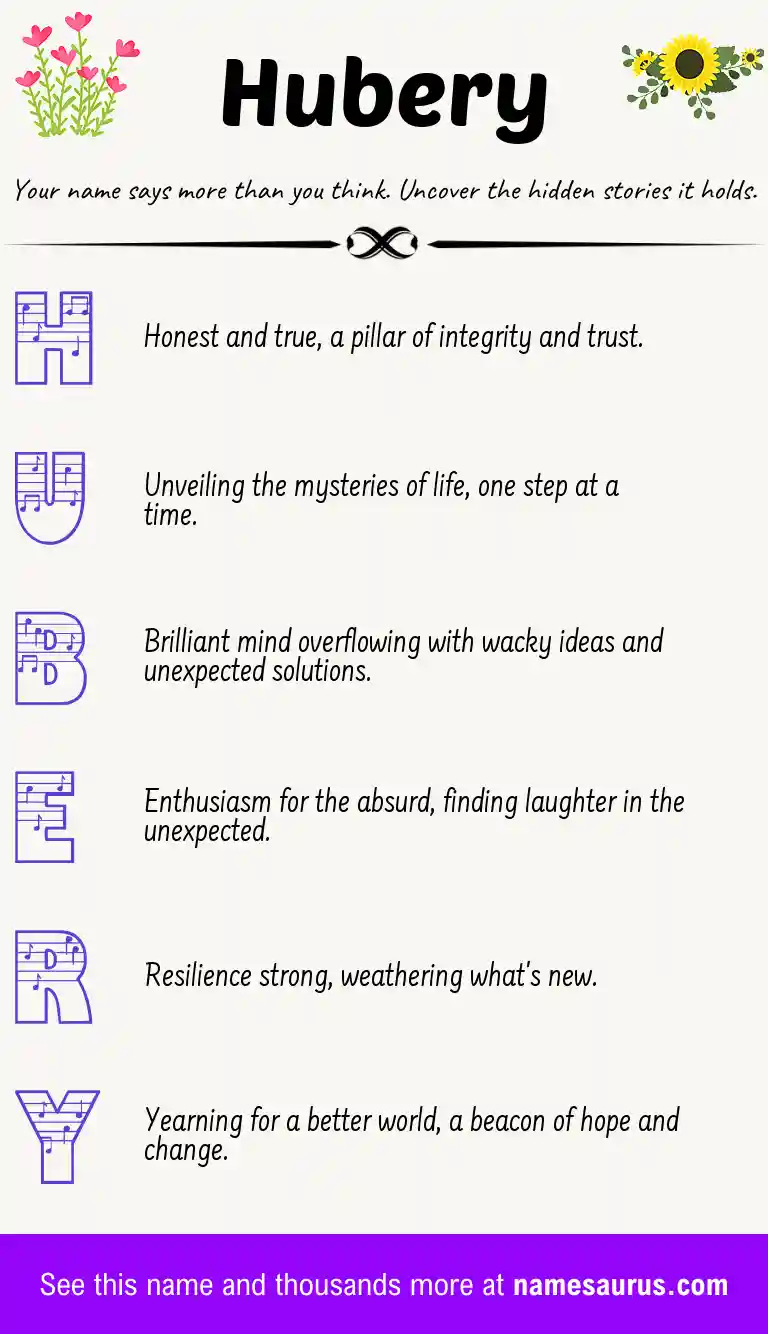 Acrostic poem about Hubery.