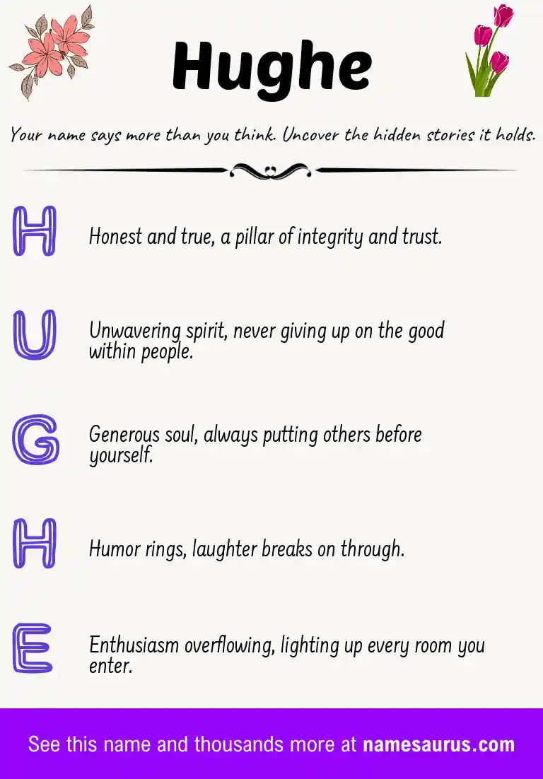 Acrostic poem about Hughe.
