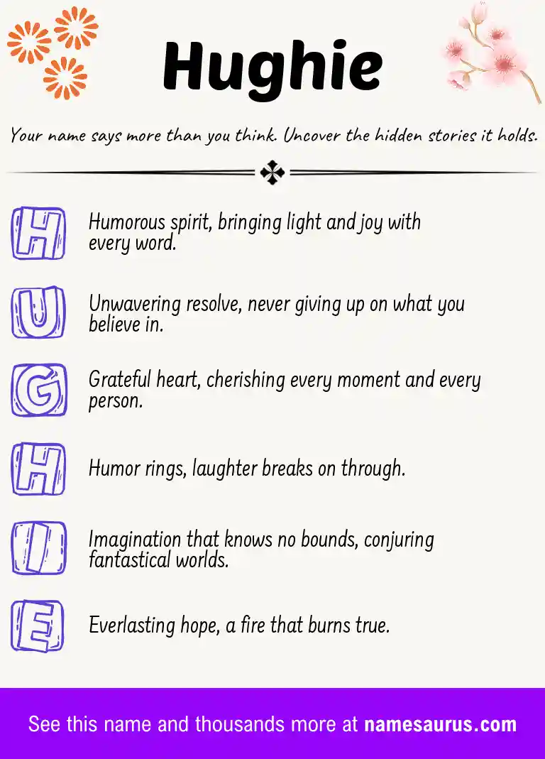 Acrostic poem about Hughie.