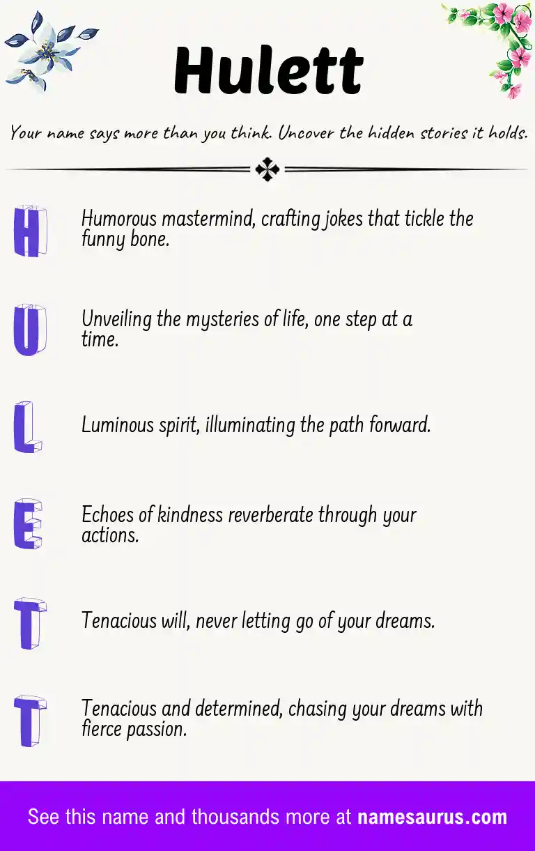Acrostic poem about Hulett.