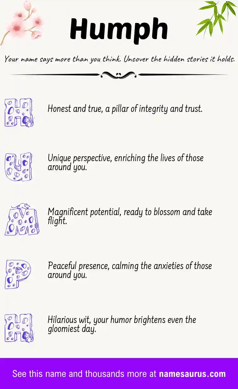 Acrostic poem about Humph.