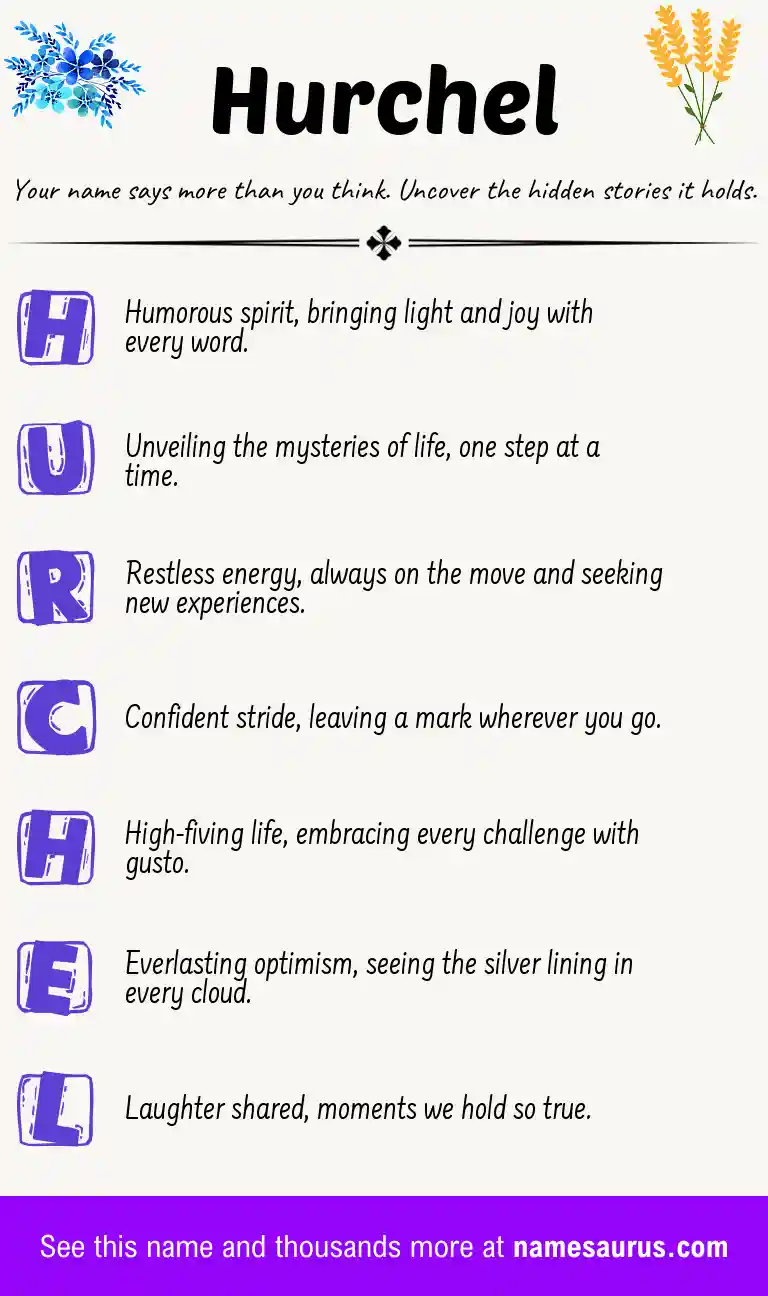 Acrostic poem about Hurchel.