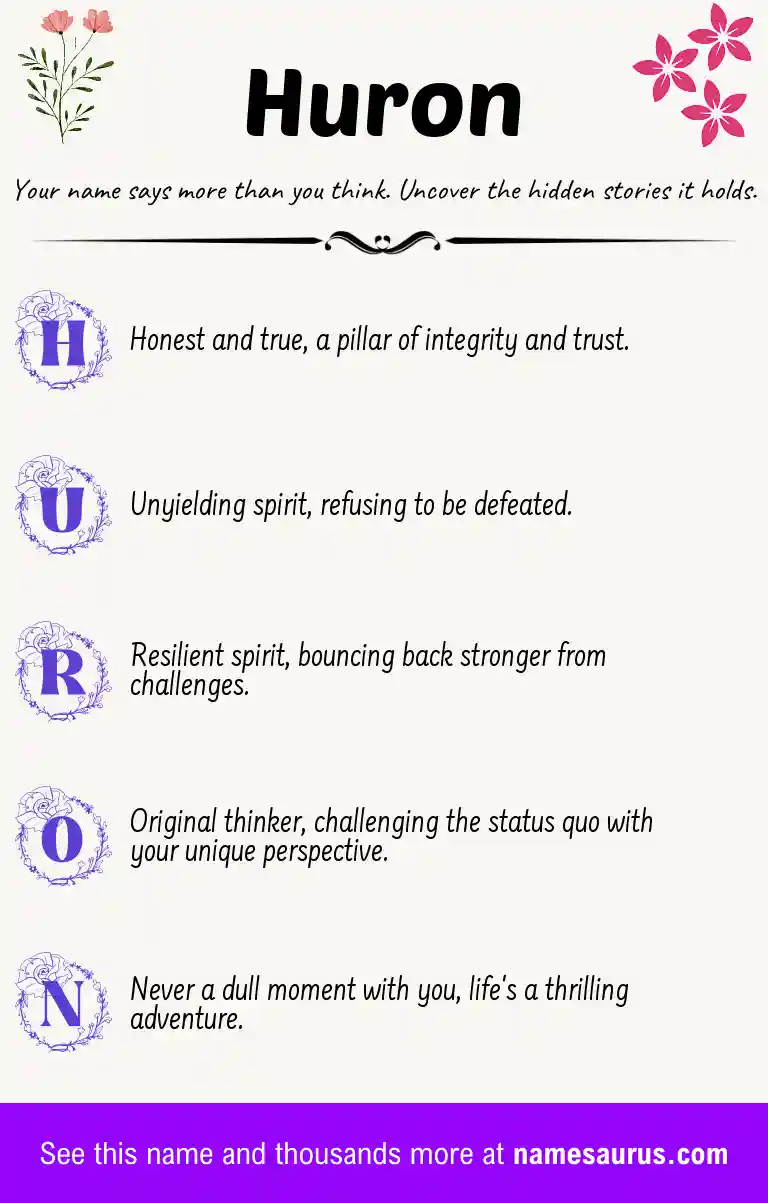 Acrostic poem about Huron.
