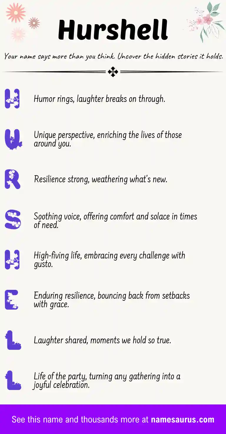 Acrostic poem about Hurshell.