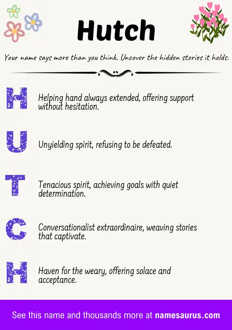 Acrostic poem about Hutch.