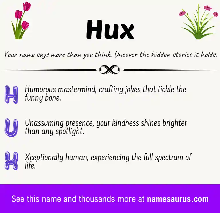 Acrostic poem about Hux.