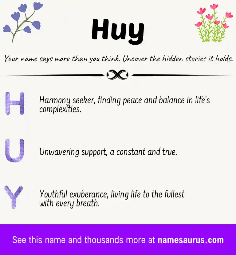 Acrostic poem about Huy.