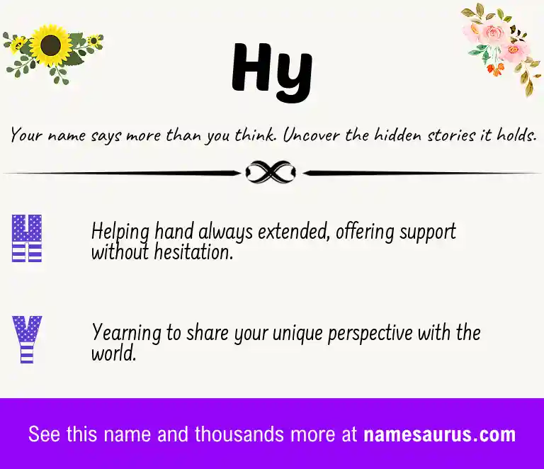 Acrostic poem about Hy.